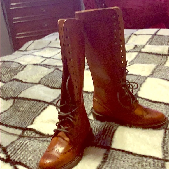 Cole Haan Shoes - Colehaan  Leather riding boots, Laced u NWOT